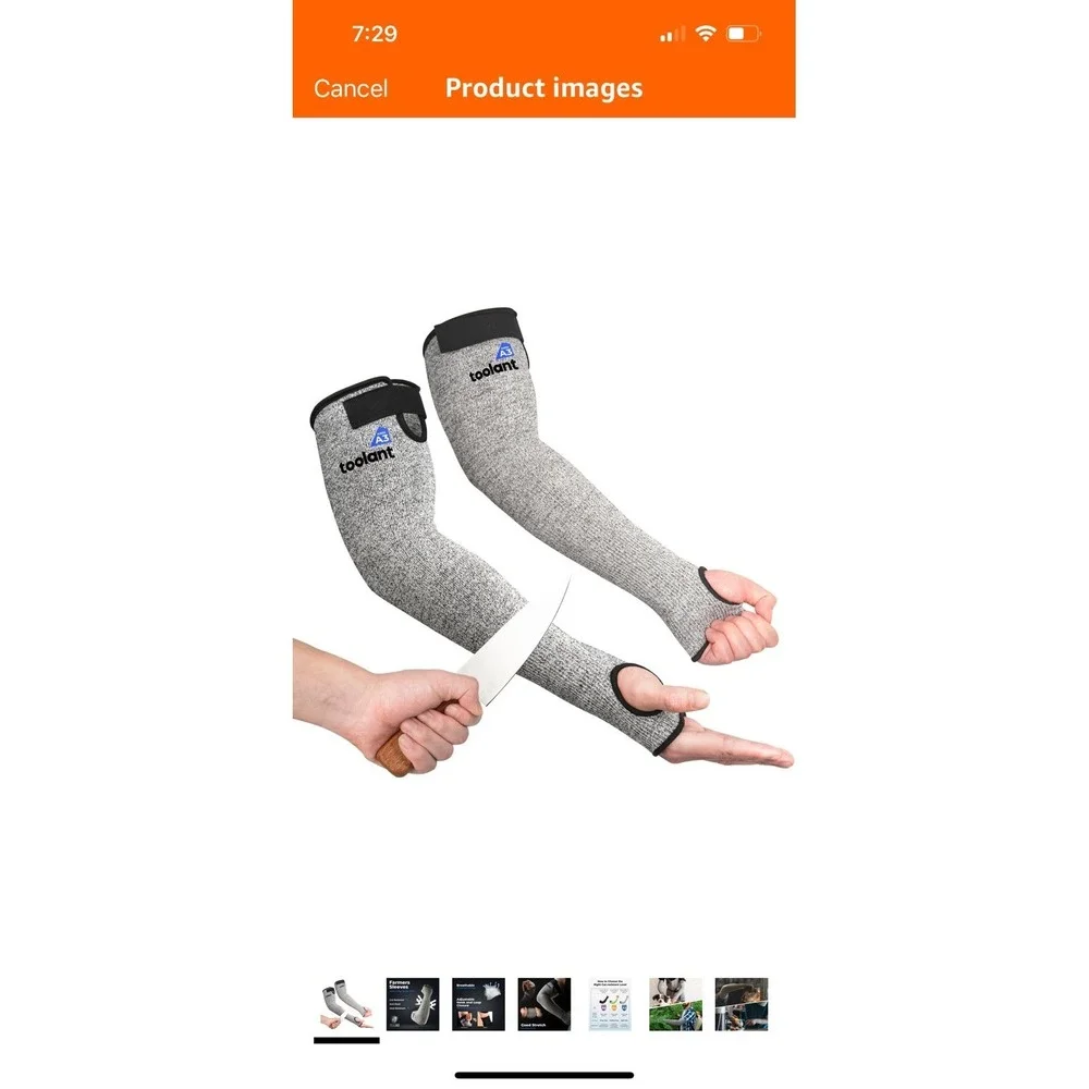 2 Pairs Adult Long Cut Resistant Heat Resistant Sleeves Restaurant Cook 4Sleeves